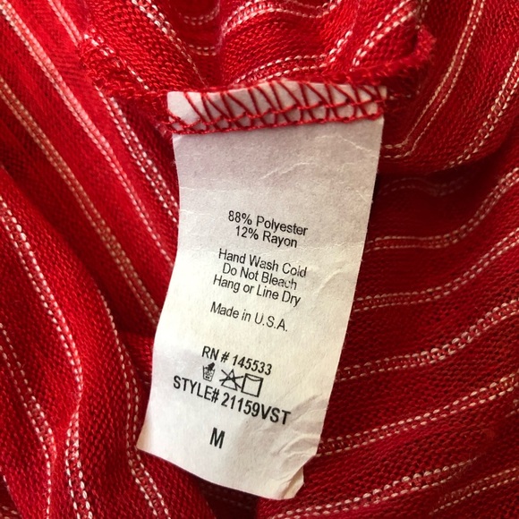 W5 Anthropologie - red striped tank top - Picture 7 of 7